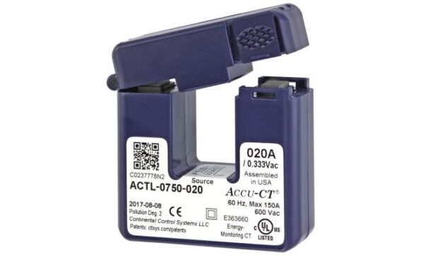 20 Amp Accu-CT Split-Core Current Transformer 333mV Sensor